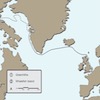 Carte de la route de l’expédition Franklin de l’Angleterre jusqu’au Groenland