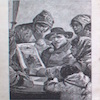 Le lieutenant Schwatka montre aux Esquimaux le journal Illustrated London News