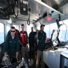 L’équipe de Parcs Canada procède aux tests d’équipement de bord dans le détroit de Simpson