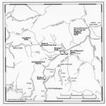 Carte géographique de la guerre de Chilcotin