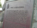 Plaque de la Commission des lieux et monuments historiques du Canada près de Fort Alexandria (anglais)