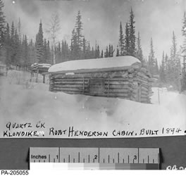 [ Robert Henderson\'s Cabin Built in 1894 in Quartz Creek ]