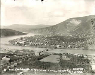 [ View of Dawson City, South Dawson (Lousetown) in Foreground ]