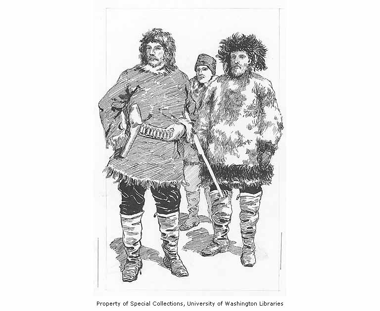 [ Miners in Winter Costume 1897 ]