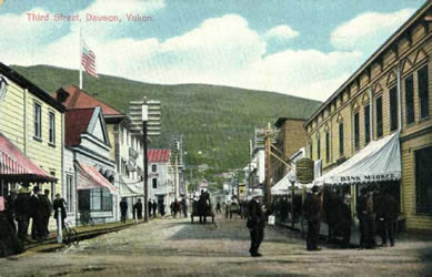 [ Hand tinted view of Dawson City, 1899 ]