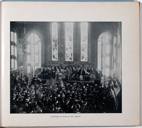 [ Opening of the New Library, interior photograph ]