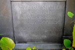 Inscription on Rose Shallow's gravesite