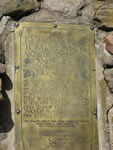 Plaque du cairn de Tom Thomson, Hayhurst Point, lac Canoe, parc Algonquin