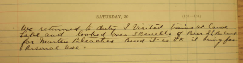 [ Mark Robinson's Daily journal for June 30, 1917 ]