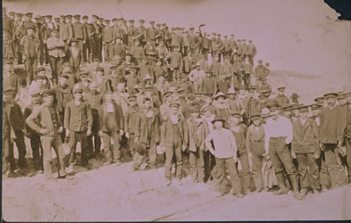[ Doukhobors in a railroad construction gang, 1907, Unknown, UBC Special Collections 15-24 ]