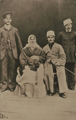 [ Peter Verigin with his sister and other visitors in Siberia, 1890s, Unknown, UBC Special Collections 27-6 ]