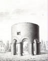 Dessin de Catherwood de la tour de Newport, 1838