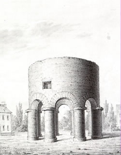 Catherwood\'s Drawing of Newport Tower, 1838