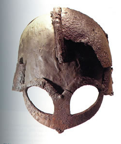 [ Viking helmet from Gjermunbu, Ringerike, Norway. C 950 ]