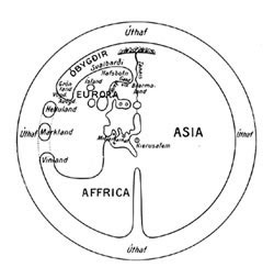 [ Map of the World as envisioned in the 11th century ]