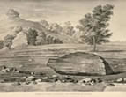 Photogravure du rocher de Dighton, envoye  Rafn en 1830