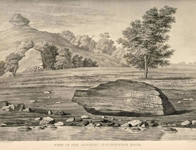 Engraving of Dighton Rock, Sent to Rafn 1830